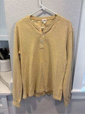 J. Crew Long-Sleeve Henley in Light Mustard